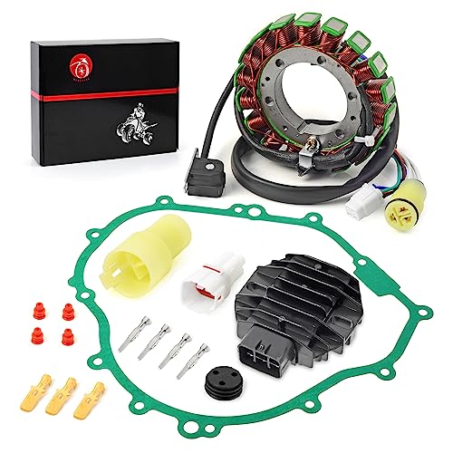 Stator & Regulator Rectifier W/Gasket Compatible with Yamaha Grizzly 350 2007-2014 Bruin 350 2004-2006 Wolverine 350 2006-2009