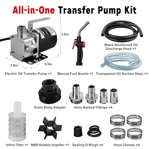 FMCNMech 8 GPM 110V Electric Oil Transfer Pump Kit - color: 8 GPM Oil Pump