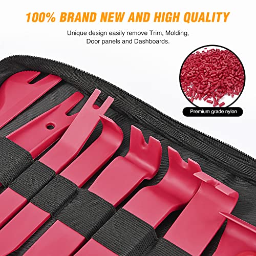 GOOACC 238Pcs Auto Trim Removal Tool and Push Pin Retainer Clip Set - color: 120Pcs Clips + 118 Remover Red