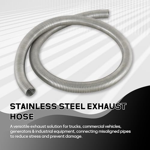 Universal T304 stainless steel Exhaust Flex Pipe Flex Tube-72" 6 Feet Length 2" ID - size: 2“ X 72"