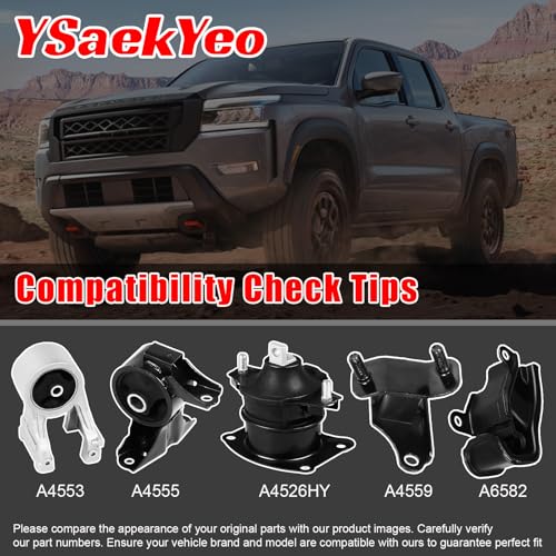 5PCS Engine Motor Mount Set for Honda Odyssey EX LX 2005-2006 3.5L - size: EX EX-L LX 2005-2006