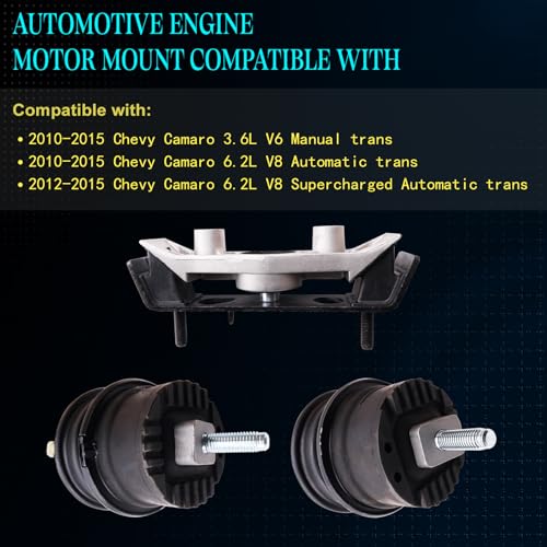 Motor Mount Kit for 2010-2015 Camaro 3.6L V6 Manual Trans - size: A5630 A5748 A5630