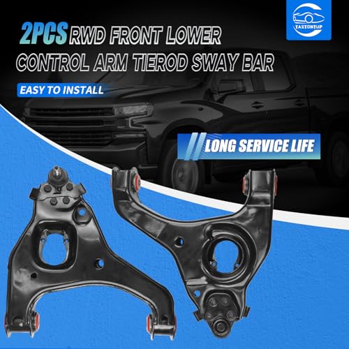 RWD Front Lower Control Arms for 1999-2006 Chevy Silverado GMC Sierra 1500, 2 Front Lower Control Arms w/Ball Joints, PU Bushing Assembly Replacement K620265 K620264 - size: 2PC, style: Front Lower