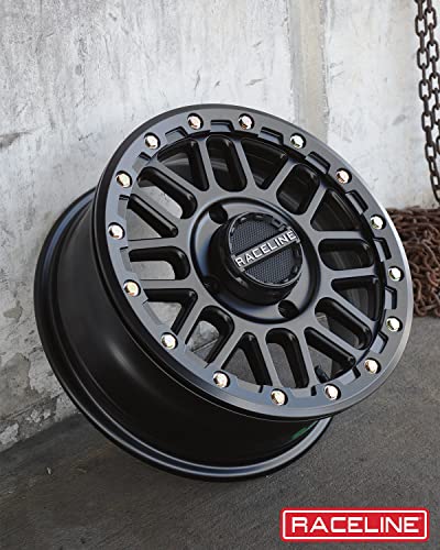 Raceline Wheels A93B PODIUM UTV/ATV Wheel Black 15x6" 4x137", 40 mm offset/(5.07"B/S) - color: BLACK, size: 15x6" inches, 4X137, 40/5.07"