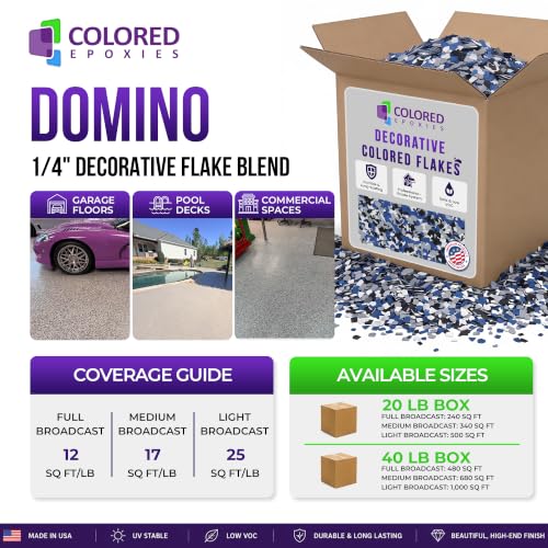Colored Epoxies 20 LB Decorative Vinyl Flakes for Epoxy Garage Floors - color: Wombat Flake