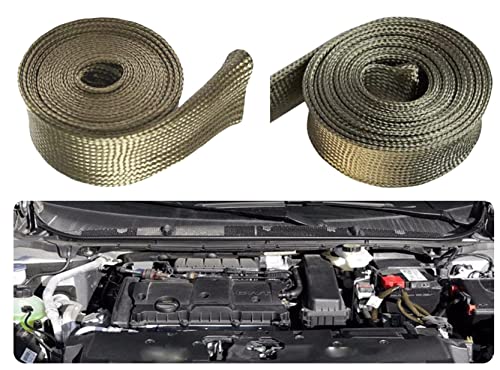 Heat Sleeve Automotive Fuel Line Heat Shield Auto Hose Spark Plug Wire heat Shield Protectors Boots Roll 2500 Degree for Car&Auto Wire Loom Brake Cable (3/4" IDX10', Titanium) - color: Titanium, size: 3/4" IDX10'