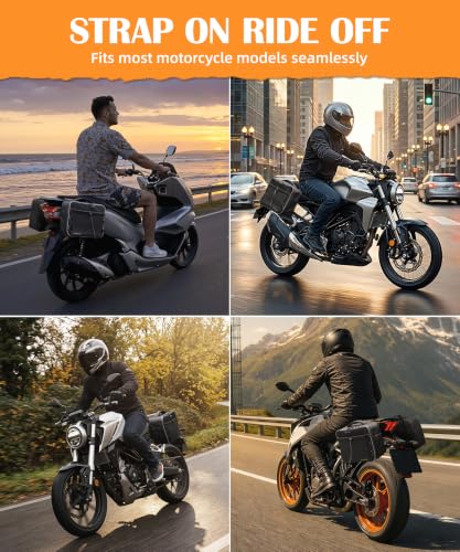 NICECNC 30L Motorcycle Saddlebags 1680D Throw-Over Panniers with Rain Cover