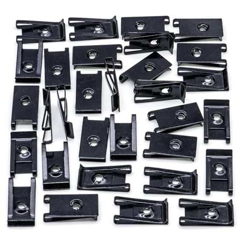 Rexka 30pcs #8 Screw Size Spring Type U Nut Compatible with GM 9440178 11504531 Ford 381863-S2 - M4.2x1.41 - Multipurpose. Fender Bumper Grille Hood Engine. (Pack of 2) - size: One Size (Pack of 2)