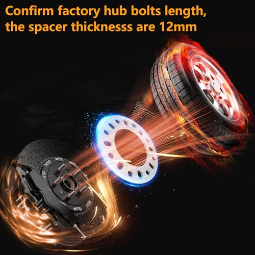 Four-Piece Wheel Spacer Set, 12mm 8x6.5 8x170 8x180 Wheel Spacers, Precision Positioning Reduces Vibration, Enhances Ride Comfort — Universal Fit - size: 12mm-8 hole