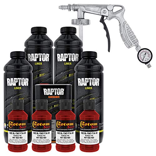 Custom Shop Hot Rod Red Urethane Spray-On Truck Bed Liner Kit, 1 Gallon