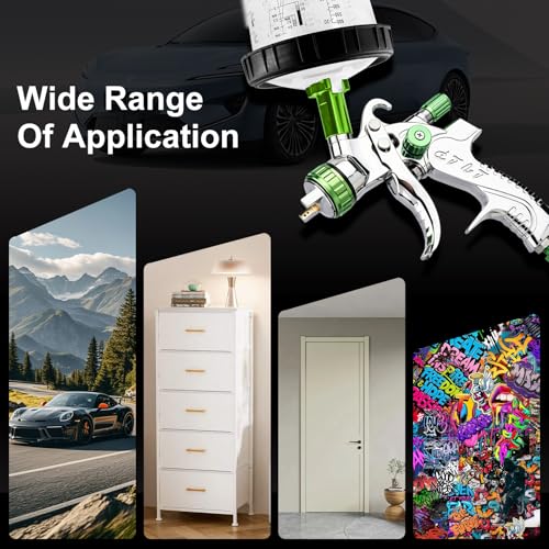 LVLP Air Spray Gun with 10PCS Disposable Mixing Cups, 1.3/1.7/2.0mm Nozzle - size: disposable paint cups