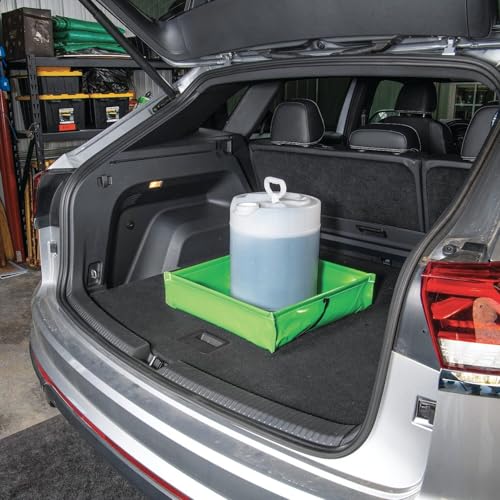 5 Gallon HDPE Oil Storage Container Automotive | Leak Proof Plastic Carboy with Handle - ext. Dia. 11.5" x 14.75" H. - Made in USA (Blue - 18.9Ltr) - color: Blue