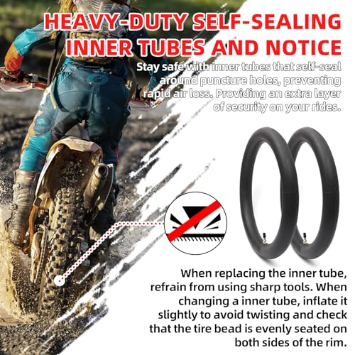 AR-PRO 2.50/2.75-14 Dirt Bike Inner Tubes with TR4 Straight Valve, 60/100-14 Heavy Duty Motorcycle Tube for 50cc to 160cc Dirt Pit Bike Tires, Compatible with Apollo RFZ Atomik Thumpstar etc (1-Pack) - size: 2.50/2.75-14,TR-4 (1-Pack)