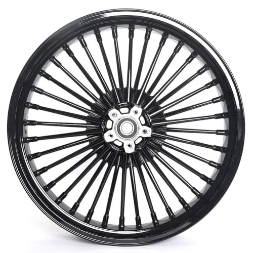 TOFR 21x3.5 Fat Spoke Black Front Wheel For Harley Touring Baggers 84-08 - color: Gloss Black, size: Front:21inch x 3.5inch