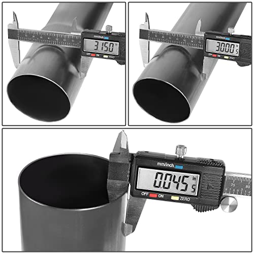 DNA MOTORING ZTL-PP-30-90-RAW 90 Degree Bend Tube DIY Custom Mandrel Exhaust Tubing, 3" OD, Mild Steel,Universal Fit - size: 3.0 Inch, style: 90° Bend - Natural