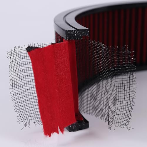 14"x4" Round Air Cleaner Filter Element High Flow (Red) - size: 14" x 4" Red