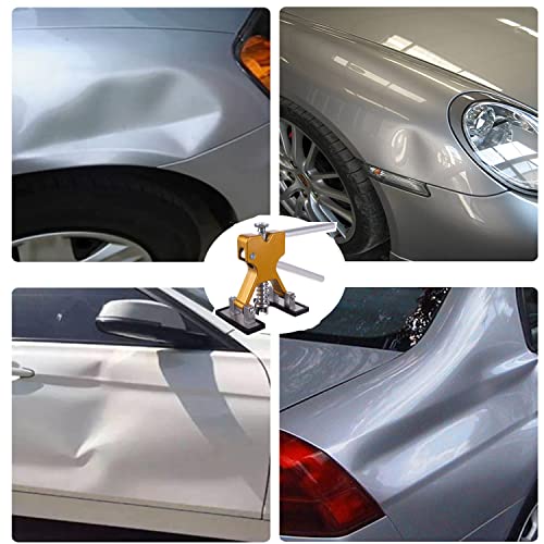 Paintless Car Dent Puller Kit, Dent Removal Kit Tool Car Dent Remover Auto Body Dent Repair Tool Kit Golden Lifter Dent Repair Puller for Car Body, Motorcycle, Refrigerator.