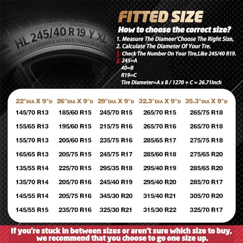 K-Musculo RV Tire Covers 4-Pack, Waterproof Wheel Covers for RV Wheel Travel Trailer Camper Truck SUV, Fit 30-32 Inch Tire Diameter (Black) - color: Black - 4Pack, size: (30''-32'') Dia