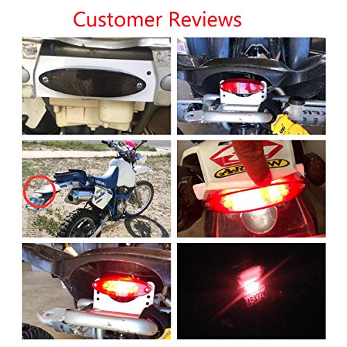 Motorcycle Taillight Universal Brake Stop Light ATV Tail Light - color: Red