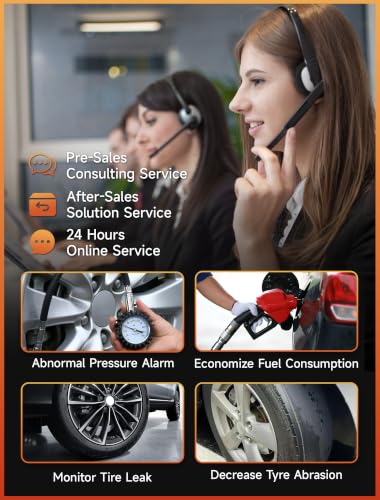 THINKCAR TPMS Sensors Set of 4, 315Mhz Tire Pressure Monitoring Sensor