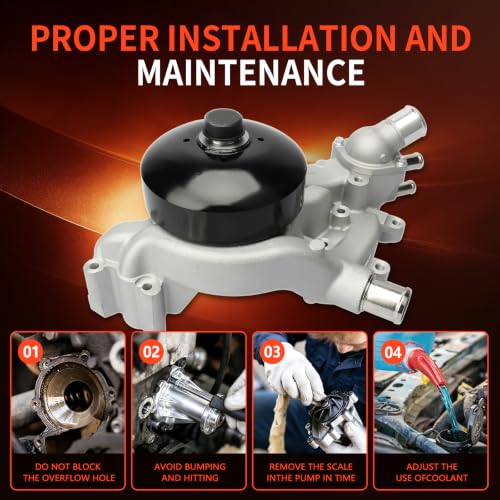 AW6009 Engine Water Pump Kit for Chevy Silverado GMC Sierra - size: 07-14 Silverado/Sierra