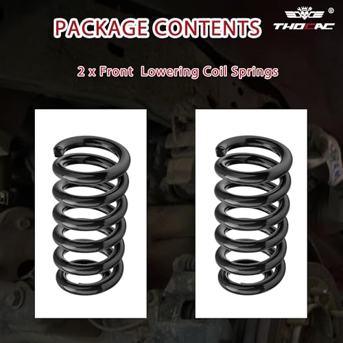 3'' Front Lowering Coil Springs Compatible with 1963-1987 Chevy C10 GMC C15 2WD, Bolt-On Powder Coated Drop Coils Front Suspension Kit - color: black, size: 1963-1987 C10 C15
