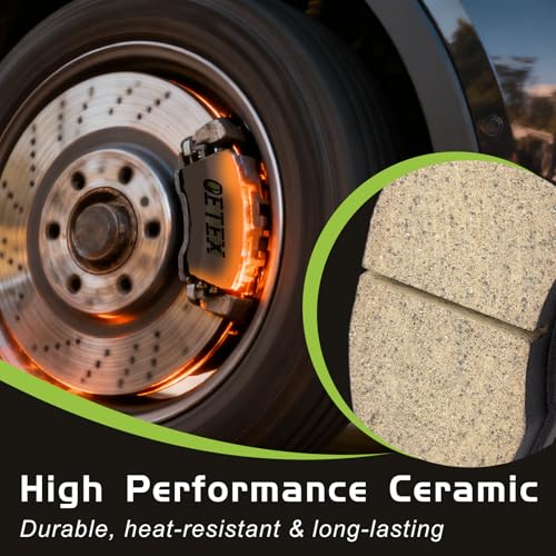 Front Ceramic Brake Pads Compatible with Toyota RAV4 (2006-2018), Corolla (2009-2019), Matrix, Prius V & Scion tC - Low Dust - Replaces D1210 - size: D1210