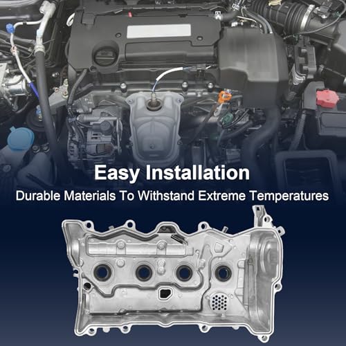 Upgraded Aluminum Engine Valve Cover with Gasket Replacement for Honda CR-V 2015 2016 2017 2018 2019 Accord 2013 2014 2015 2016 2017 2.4L Replace 12310-RDF-A01 12310RDFA01 123105-A2A-01 123105A2A01