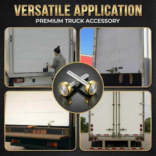 2 Pack 1" Truck Trailer Door Rollers,Box Truck, Heavy-Duty Truck Trailer Door Wheels Rollers Replacement Parts Hardware,Commercial Vehicle Doors 7/16'' Diameter X 2-3/4'' Long Rod