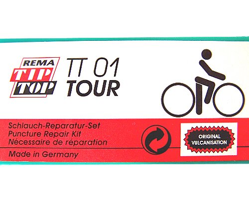Rema TIP TOP #21 Standard Bicycle Inner Tube Patch Repair Kit, Compact Vulcanizing Tire Repair Kit for Roadside and Shop Tube Repairs