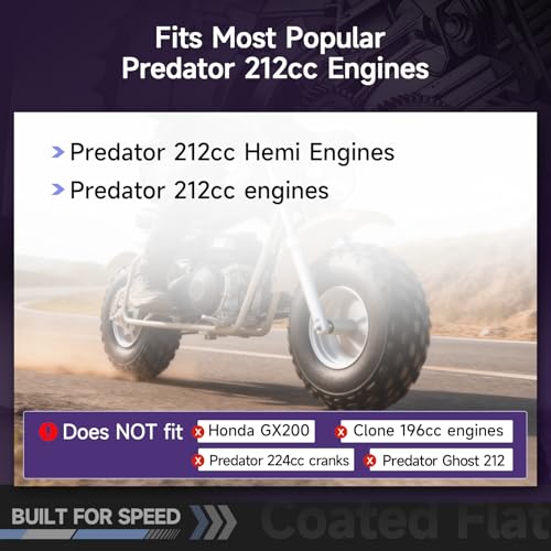 Billet Rod(3.308)Kit for Predator 212cc Hemi and Non-Hemi versions Engine - size: With 70mm Flat Top Piston Kit
