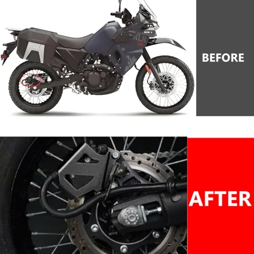 KLR650 Rear Brake Caliper Cover Guard Protector Compatible with KLR 650 2008-2025 (Black) - color: 133 black