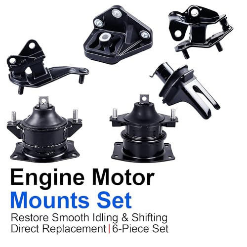 6PCS Engine Motor Mount Set Compatible with Accord 2003-2007 L4 2.4L Auto - size: 2003-2007 Honda Accord 2.4L Auto