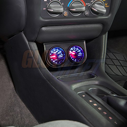 GlowShift Universal Black Dual Gauge Mounting Bracket Pod Holder