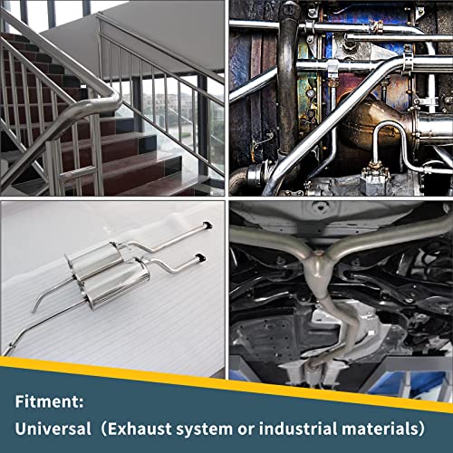 2 Inch Straight DIY Custom Mandrel Exhaust Pipe Tube Pipe, 30 Inch Length, 2'' OD Mandrel Straight Pipe, T304 Stainless Steel, Universal Fitment - 1PC - size: 2''OD-Straight-30''-1PC