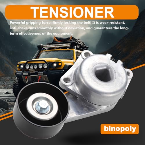 binopoly 38133 Drive Belt Tensioner Assembly With Pulley For 1997-2005 Ford E Series Van Excursion Expedition F Series Pickup Lobo E450 Super Duty Lincoln Navigator OE# 1L3Z6B209AA 89237 419-207