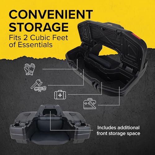 Black Boar ATV Rear Storage Box & Lounger Seat, 66014 - style: Deluxe Lounger W/ Rear Storage