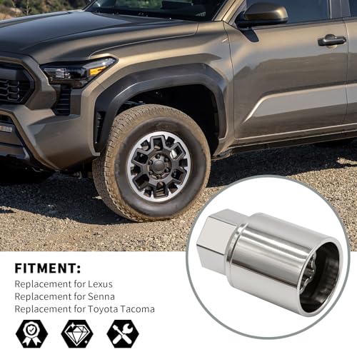 F-Type Wheel Lock Key, Replacement for Toyota Tacoma, 21mm Inner Diameter, Wheel Lock Nut Removal Tool, Anti-Theft Lug Nut Key Adapter - color: Silver, size: Socket F 21mm