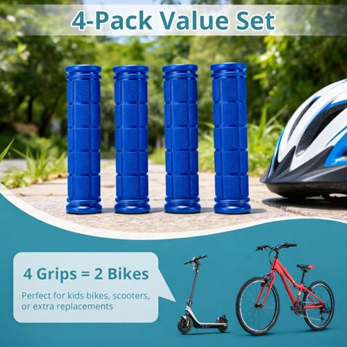 CHUNZEXI 4 PCS Rubber Bike Handlebar Grips - color: DarkBlue