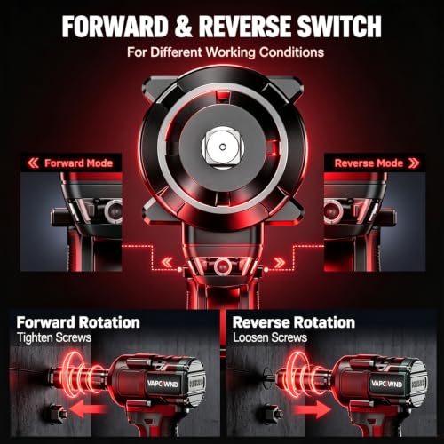 1/2" Cordless Impact Wrench 1500 N.m Power Impact, w/2pcs 21V 2x4.0AH M18 Rechargable Battery, Fast Charger,Impact Driver Kit (0-8800 rpm), Socket for drill,Screwdriver,lug nuts