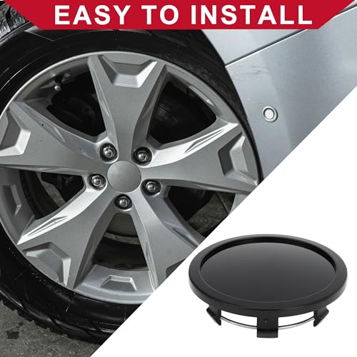 Universal Car Wheel Center Hub Cap/Rim Cover Hub Caps/for Most Cars/Snap-in Plastic 76mm 2.99" OD / 4 Pcs Black