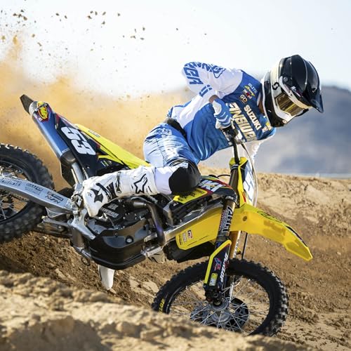 Polisport Motocross (MX) Replica Plastic Kit for Suzuki RM 125/250 (2001-08) Dirt Bike – OEM Quality, Durable, Flexible & Perfect Fit – Yellow/White