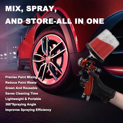 RRJ 20oz Disposable Paint Cup System 50 Pack Liners & Lids with 20 Plugs - color: 20 Ounce (600ml) Kit-50PCS