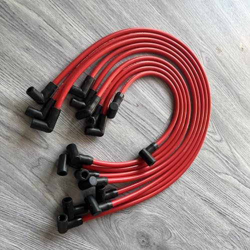 10.5 mm Wires 9 Pcs Spark Plug Wire Set High Performance for HEI SBC BBC 350 383 454 Electronic