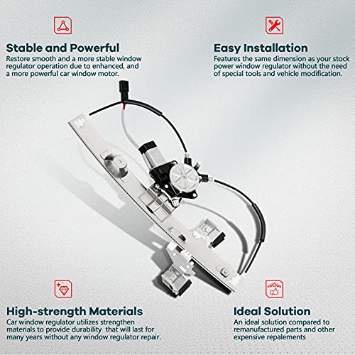 FINDAUTO Power Window Regulator for Pontiac Grand Prix for 2004-2008