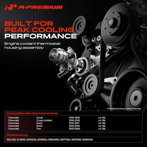 A-Premium Upgraded Aluminum Engine Coolant Thermostat Housing Assembly - style: Aluminum Materials