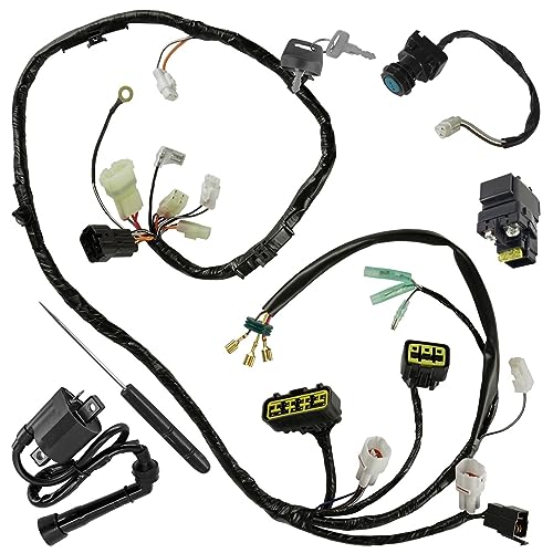 Caltric Wiring Harness Switch Key Coil Starter Relay Compatible with Suzuki QuadSport LT-Z400 2004