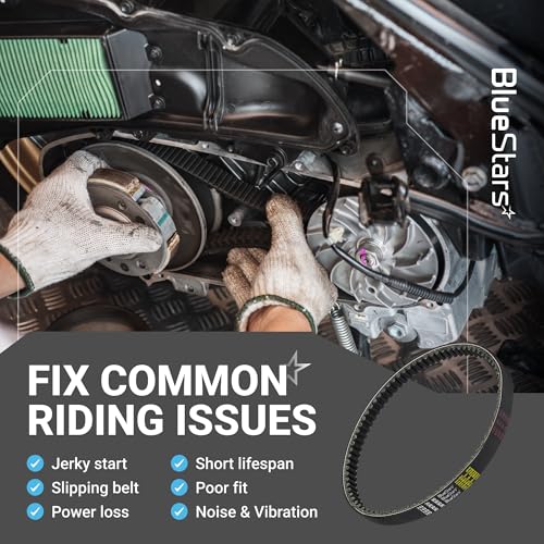 BlueStars Durable 743-20-30 Racing CVT Drive Belt - Compatible with 125cc 150cc GY6 152QMI 157QMJ Short-case Engine Scooter, ATV, Go Kart, Moped - Compatible with Roketa, Taotao, Vespa, Jonway - size: 743-20-30