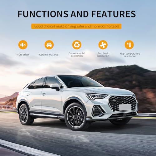 Front and Rear Disc Brake Pads Set Ceramic w/Hardware Replacement for Toyota Rav4 2019/ Camry 2018 2019 2020 2021