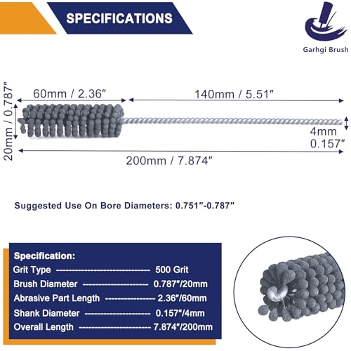 Garhgi 0.787"(20mm) Cylinder Honing Tool with 500 Grit Silicon Carbide Ball - size: 0.787"(20mm), style: 500 Grit